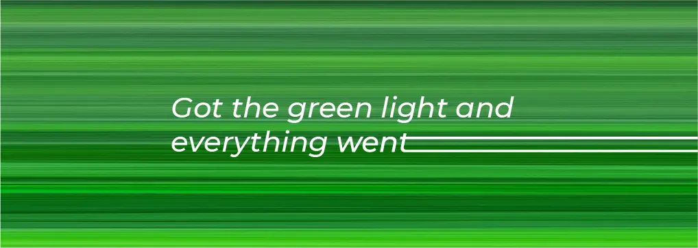 Invest Office branding cover with the line “Got the green light and everything went”